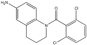 1-[(2,6-dichlorophenyl)carbonyl]-1,2,3,4-tetrahydroquinolin-6-amine Struktur