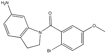 1-[(2-bromo-5-methoxyphenyl)carbonyl]-2,3-dihydro-1H-indol-6-amine Struktur