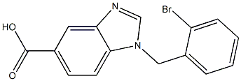 1-[(2-bromophenyl)methyl]-1H-1,3-benzodiazole-5-carboxylic acid Struktur