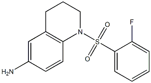 1-[(2-fluorobenzene)sulfonyl]-1,2,3,4-tetrahydroquinolin-6-amine Struktur