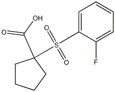 1-[(2-fluorophenyl)sulfonyl]cyclopentanecarboxylic acid Struktur