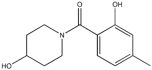 1-[(2-hydroxy-4-methylphenyl)carbonyl]piperidin-4-ol Struktur