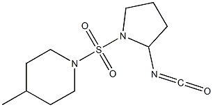 1-[(2-isocyanatopyrrolidine-1-)sulfonyl]-4-methylpiperidine Struktur