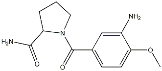 1-[(3-amino-4-methoxyphenyl)carbonyl]pyrrolidine-2-carboxamide Struktur