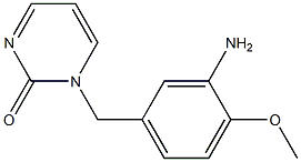 1-[(3-amino-4-methoxyphenyl)methyl]-1,2-dihydropyrimidin-2-one Struktur