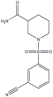 1-[(3-cyanophenyl)sulfonyl]piperidine-3-carboxamide Struktur