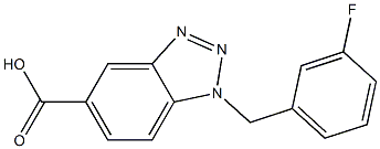 1-[(3-fluorophenyl)methyl]-1H-1,2,3-benzotriazole-5-carboxylic acid Struktur