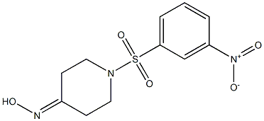 1-[(3-nitrophenyl)sulfonyl]piperidin-4-one oxime Struktur