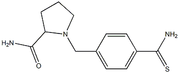 1-[(4-carbamothioylphenyl)methyl]pyrrolidine-2-carboxamide Struktur