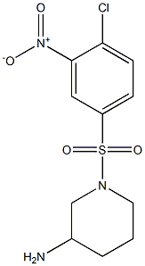 1-[(4-chloro-3-nitrobenzene)sulfonyl]piperidin-3-amine Struktur