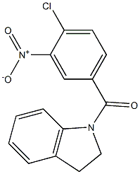 1-[(4-chloro-3-nitrophenyl)carbonyl]-2,3-dihydro-1H-indole Struktur