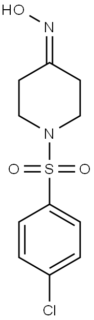 1-[(4-chlorophenyl)sulfonyl]piperidin-4-one oxime Struktur