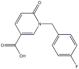 1-[(4-fluorophenyl)methyl]-6-oxo-1,6-dihydropyridine-3-carboxylic acid Struktur