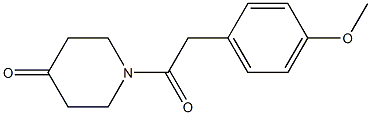 1-[(4-methoxyphenyl)acetyl]piperidin-4-one Struktur