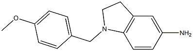 1-[(4-methoxyphenyl)methyl]-2,3-dihydro-1H-indol-5-amine Struktur