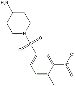 1-[(4-methyl-3-nitrobenzene)sulfonyl]piperidin-4-amine Struktur