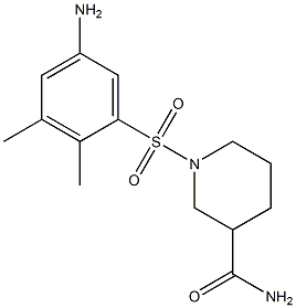 1-[(5-amino-2,3-dimethylbenzene)sulfonyl]piperidine-3-carboxamide Struktur