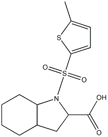 1-[(5-methylthiophene-2-)sulfonyl]-octahydro-1H-indole-2-carboxylic acid Struktur