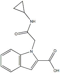 1-[(cyclopropylcarbamoyl)methyl]-1H-indole-2-carboxylic acid Struktur