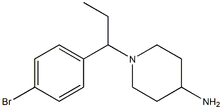 1-[1-(4-bromophenyl)propyl]piperidin-4-amine Struktur