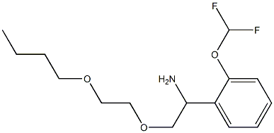 1-[1-amino-2-(2-butoxyethoxy)ethyl]-2-(difluoromethoxy)benzene Struktur