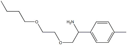 1-[1-amino-2-(2-butoxyethoxy)ethyl]-4-methylbenzene Struktur