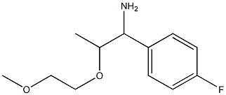 1-[1-amino-2-(2-methoxyethoxy)propyl]-4-fluorobenzene Struktur