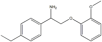 1-[1-amino-2-(2-methoxyphenoxy)ethyl]-4-ethylbenzene Struktur