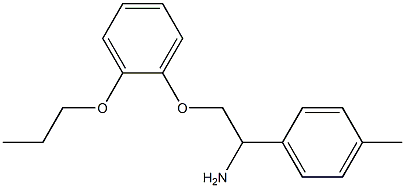 1-[1-amino-2-(2-propoxyphenoxy)ethyl]-4-methylbenzene Struktur