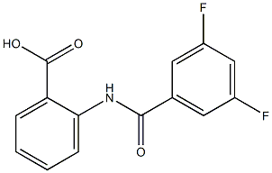 2-[(3,5-difluorobenzene)amido]benzoic acid Struktur