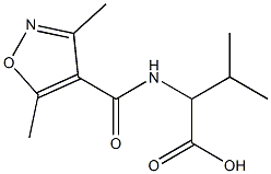 2-[(3,5-dimethyl-1,2-oxazol-4-yl)formamido]-3-methylbutanoic acid Struktur