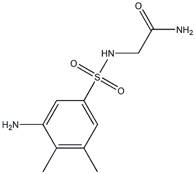 2-[(3-amino-4,5-dimethylbenzene)sulfonamido]acetamide Struktur