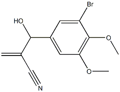 2-[(3-bromo-4,5-dimethoxyphenyl)(hydroxy)methyl]prop-2-enenitrile Struktur