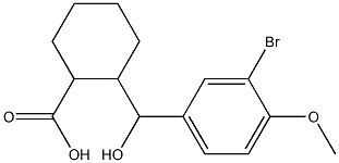 2-[(3-bromo-4-methoxyphenyl)(hydroxy)methyl]cyclohexane-1-carboxylic acid Struktur