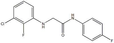 2-[(3-chloro-2-fluorophenyl)amino]-N-(4-fluorophenyl)acetamide Struktur