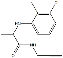 2-[(3-chloro-2-methylphenyl)amino]-N-(prop-2-yn-1-yl)propanamide Struktur