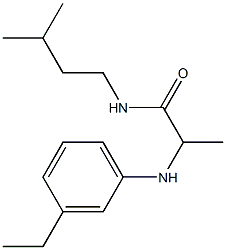 2-[(3-ethylphenyl)amino]-N-(3-methylbutyl)propanamide Struktur