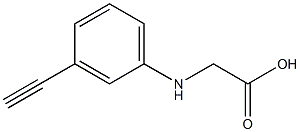 2-[(3-ethynylphenyl)amino]acetic acid Struktur