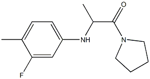 2-[(3-fluoro-4-methylphenyl)amino]-1-(pyrrolidin-1-yl)propan-1-one Struktur