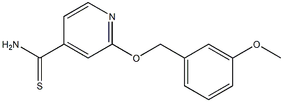 2-[(3-methoxybenzyl)oxy]pyridine-4-carbothioamide Struktur