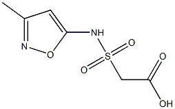 2-[(3-methyl-1,2-oxazol-5-yl)sulfamoyl]acetic acid Struktur