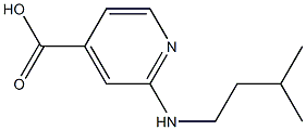 2-[(3-methylbutyl)amino]pyridine-4-carboxylic acid Struktur