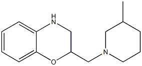 2-[(3-methylpiperidin-1-yl)methyl]-3,4-dihydro-2H-1,4-benzoxazine Struktur