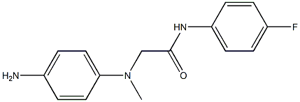 2-[(4-aminophenyl)(methyl)amino]-N-(4-fluorophenyl)acetamide Struktur