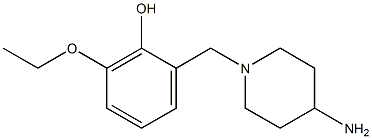 2-[(4-aminopiperidin-1-yl)methyl]-6-ethoxyphenol Struktur