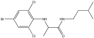 2-[(4-bromo-2,6-dichlorophenyl)amino]-N-(3-methylbutyl)propanamide Struktur