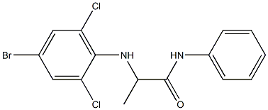 2-[(4-bromo-2,6-dichlorophenyl)amino]-N-phenylpropanamide Struktur