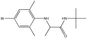 2-[(4-bromo-2,6-dimethylphenyl)amino]-N-tert-butylpropanamide Struktur