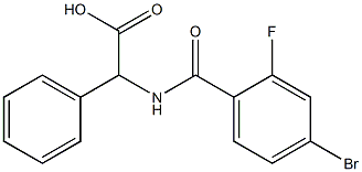 2-[(4-bromo-2-fluorophenyl)formamido]-2-phenylacetic acid Struktur