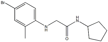 2-[(4-bromo-2-methylphenyl)amino]-N-cyclopentylacetamide Struktur